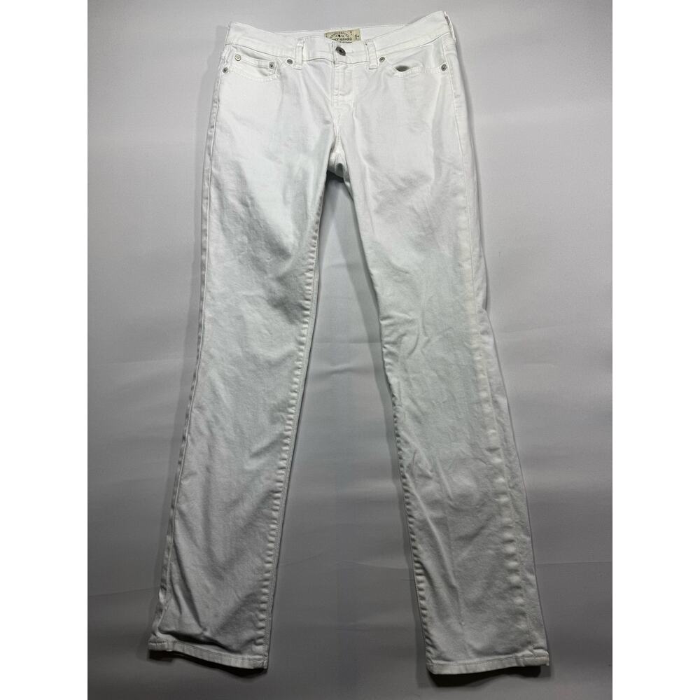 Lucky Brand Women's Sweet Straight White Blue Jeans - Size 2 (28x31.5)*